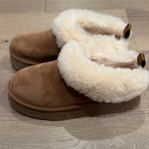 UGG Shearling-Lined Suede Slippers